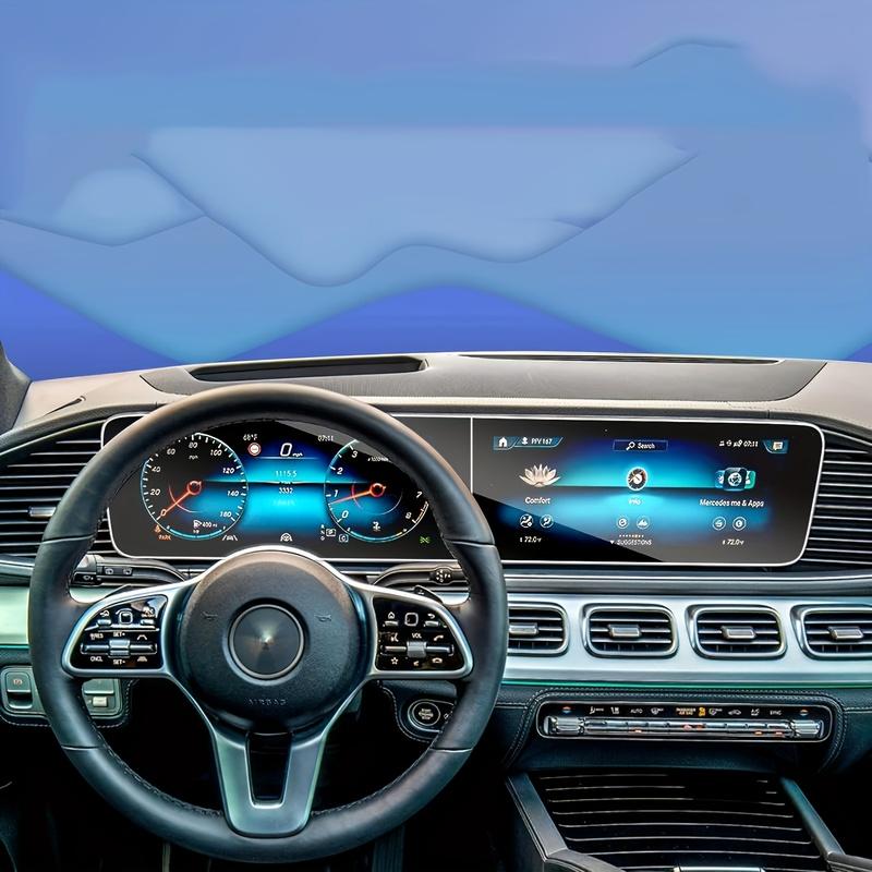12.3 Inch For Mercedes-Benz GLE GLS 350 450 E Series - Touchscreen Tempered Glass Protector Film Interior Accessories
