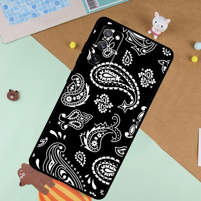 Bandana Seamless Pattern Soft Case For Samsung Galaxy S25 Ultra S9 S10 S20 FE S21 S22 S23 Plus S24 Ultra Funda Cover