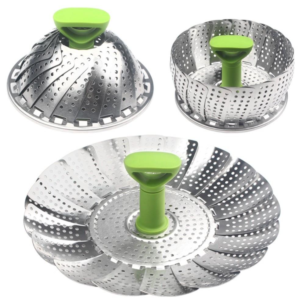Folding Design Folding Food Steamer Stainless Steel Mesh Steamer Rack  Cooking Cookware