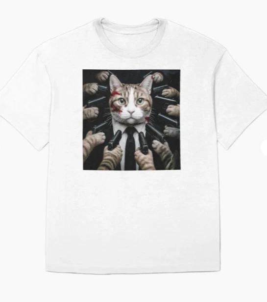 Funny Cat Meme Baba Yaga T-Shirt S