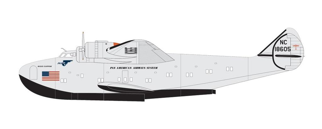 Airfix Boeing 314 Clipper Flying Boat Plastic Model 1/144 X-4172V (Airplane)