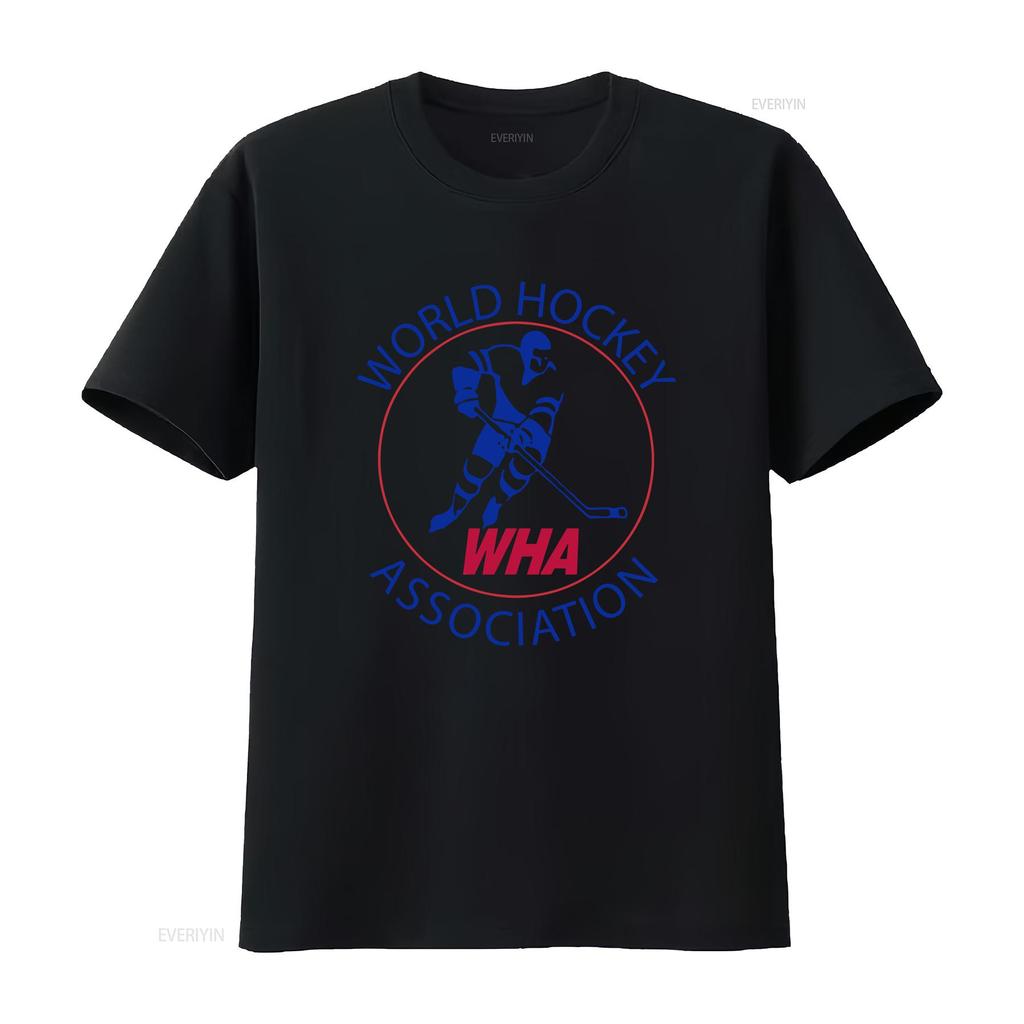 WHA World Hockey Association 1972 T Shirt vintage Washed designer clothes Breathable Slightly fashion streetwear