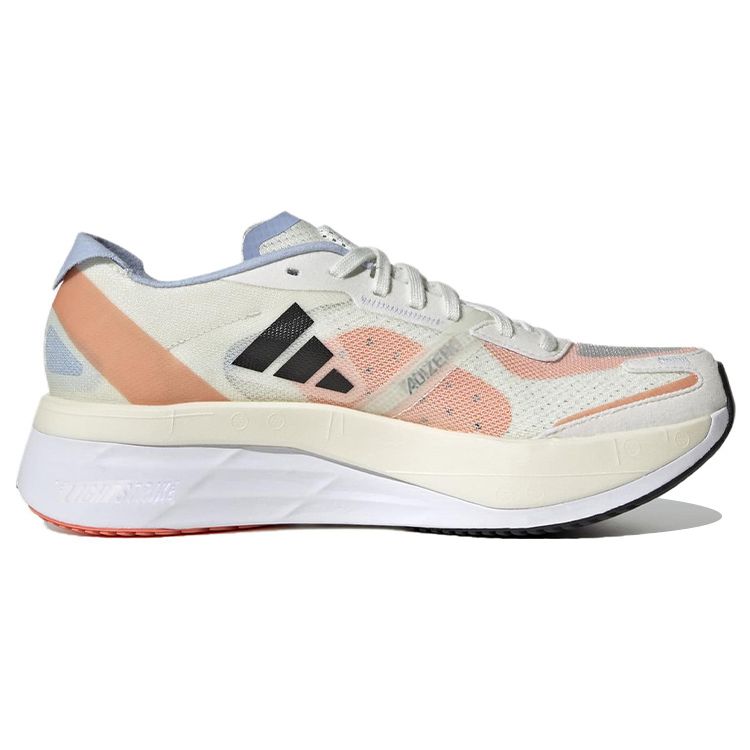Adidas Adizero Boston 11 White Tint Court Green Women Sneakers Coral-Fusion HQ3697