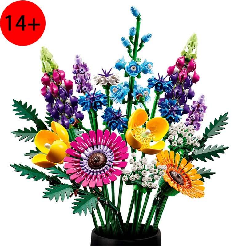 Christmas Floral Bouquet Building Blocks, Creative Gift For Christmas & Advent Calendar
