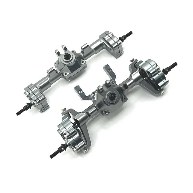 Upgrade Metal Front Rear Portal Bridge Axle Differential Assembly for FMS 1/24 FCX24 Xiaoqi Crusher Chevrolet K5 RC Car Parts