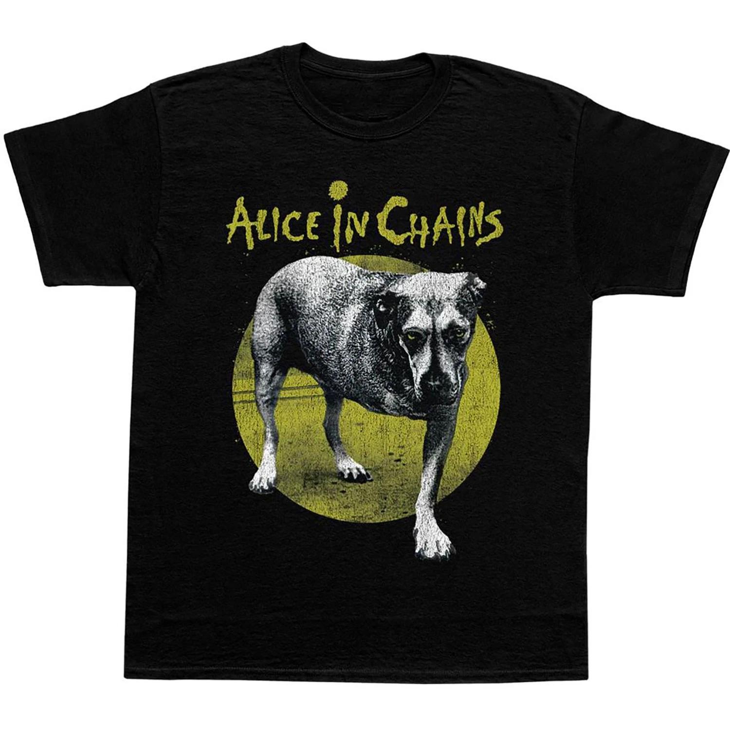 Men s Alice In Chains Dog T-shirt Medium Black L