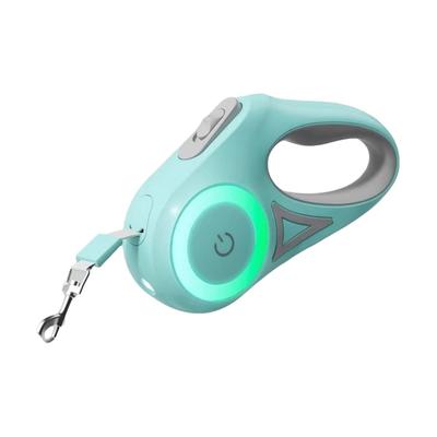 Nylon Retractable Dog Leash 3 Meters Comfortable Grip LED Luminous Dog Leash Anti-Escape Non-Slip Handle Pet Traction Rope