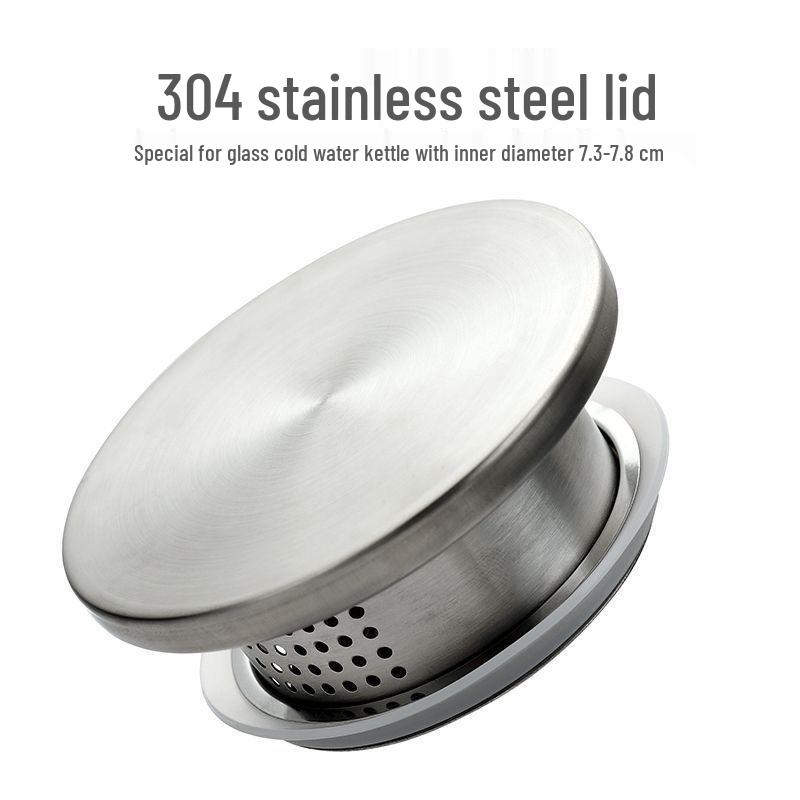 Bambus/Edelstahl Deckel für High Borosilicate Glas Wasserflasche oder Teekanne