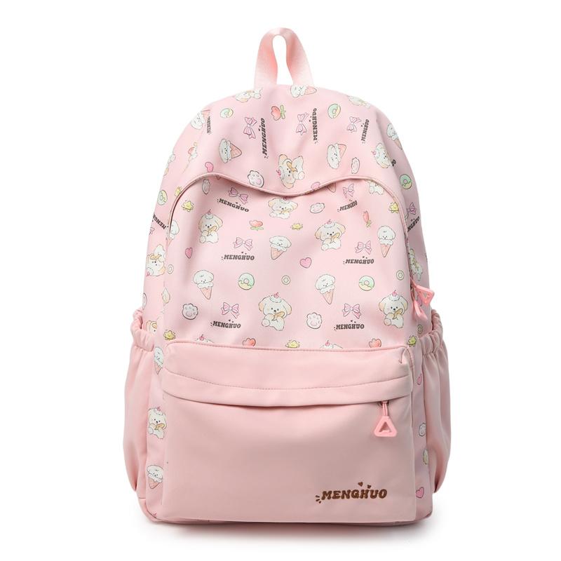 Student Schoolbag Women's Large Capacity Ice Cream Dog Lightweight Backpack