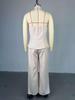2025 Summer Women's Halter Top & High Waist Long Pants Set - European & American Style