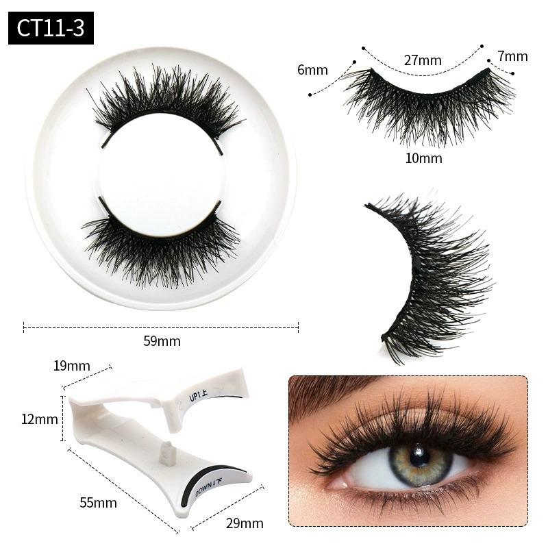 Magnetische künstliche Wimpern mit Clip Magnetisches Wimpernset Dichter Stil Künstliche Wimpern Ohne Kleber Magnetische schwarze Stielwimpern