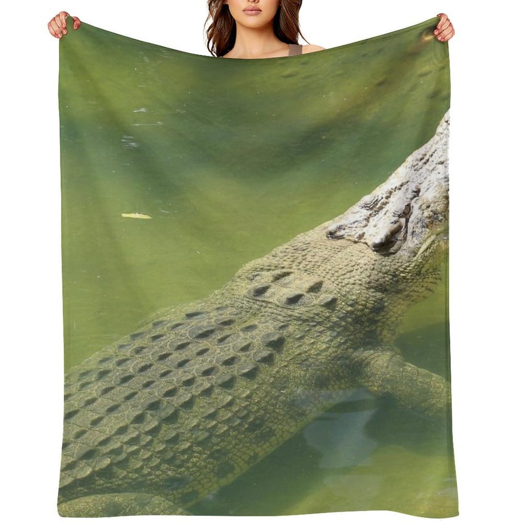 Australian Saltwater Crocodile Throw Blanket Designers Funny Gift Halloween Sofa Blankets