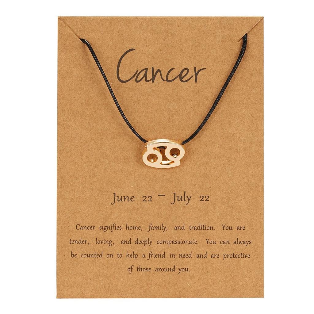 Elegant 12 Constellation Zodiac Sign Black Red Braided Rope Bracelet For Leo Virgo Jewelry