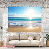 1 piece 2D flat-printed sunset beach scene photography background | Polyester fabric, suitable for home and garden use