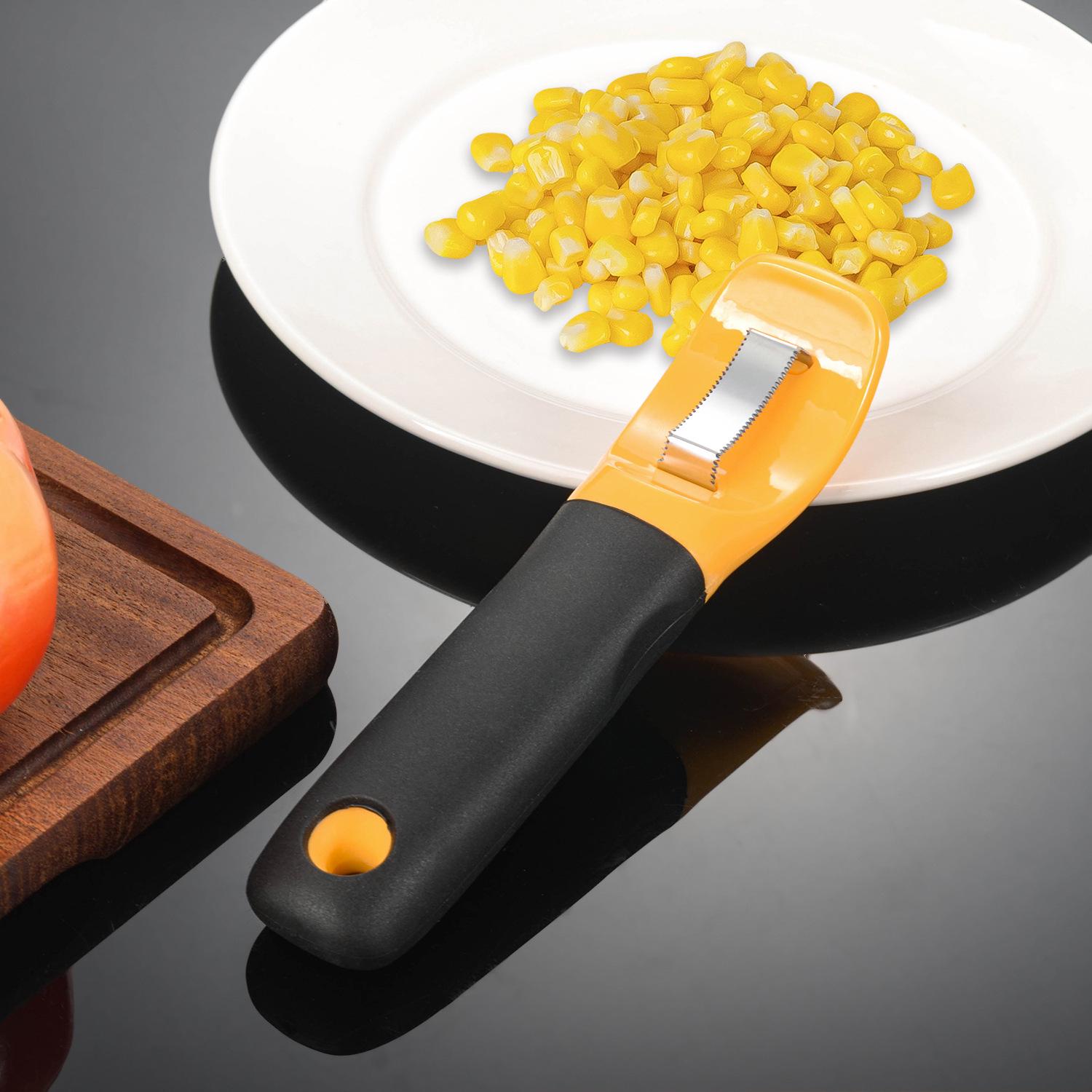 

Овощечистка для кукурузы и дыни из нержавеющей стали - Эффективный кухонный гаджет для легкого отделения зерен Neutral Color Box Packaging Corn Thresher жёлтый