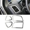 4pcs/Lot Stainless Steel Car Stickers Of Both Sides Front Air-conditioning Outlet Cover Sequ for 2012-2018 Mitsubishi ASX