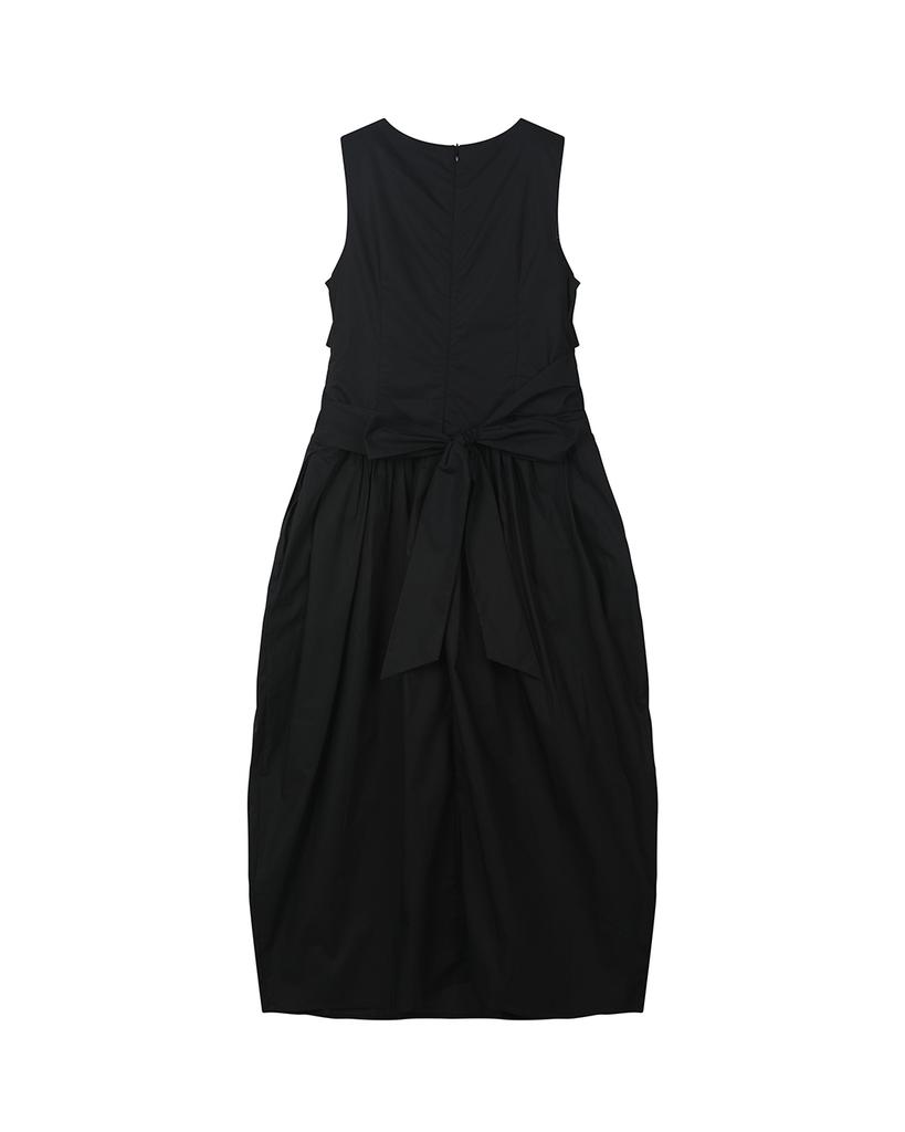 Akeumueo Blank Cotton Dress Black