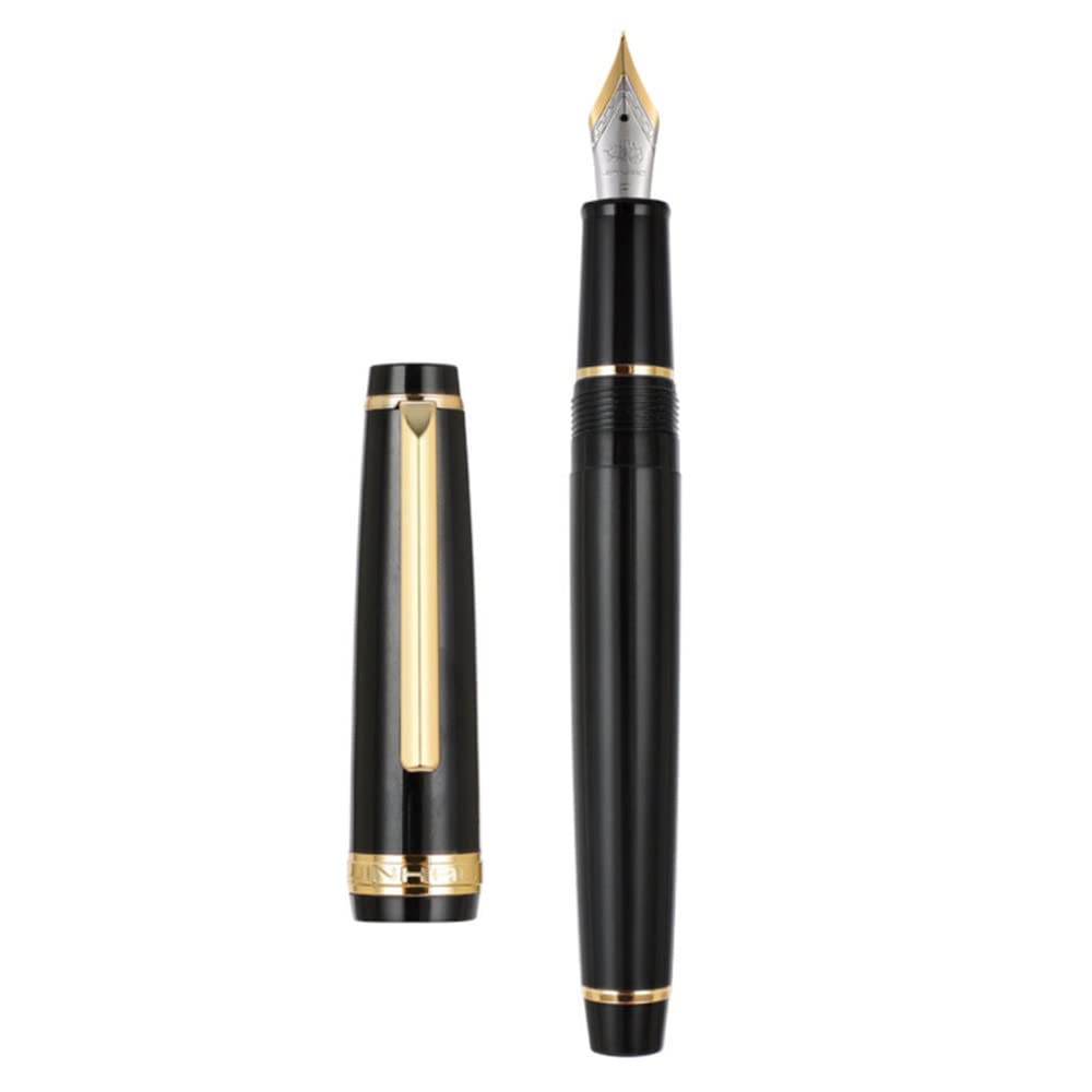 

Перьевая ручка Jinhao 82 с экстратонким (EF) и тонким (F) пером, гладкое письмо, для левшей и правшей, с конвертером, чёрный
