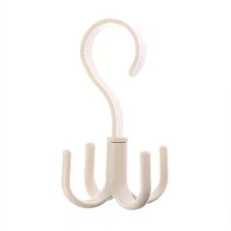 

Solid Color Household Plastic Portable Tie Rack For Closets Rotating Ties Hook Holder Belt Scarves Hanger Clothing Organizer