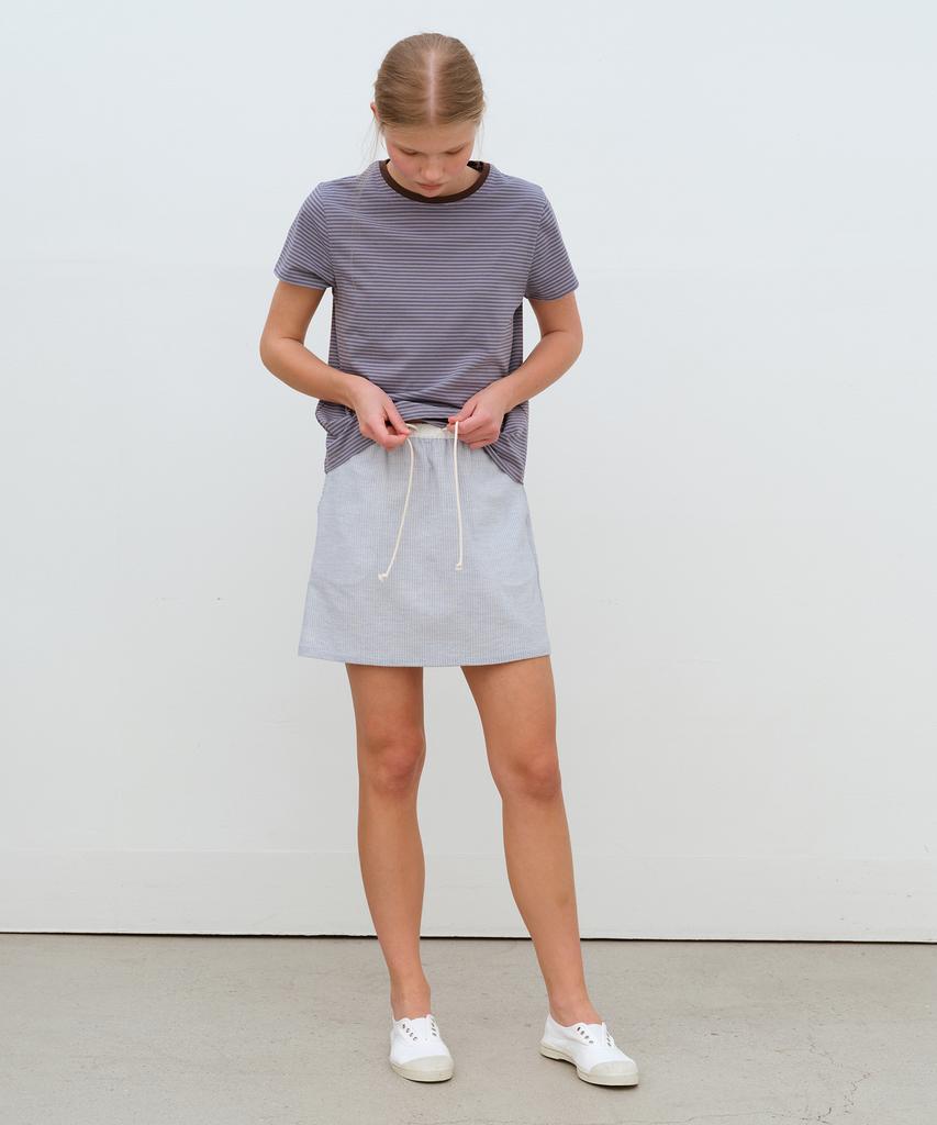 Bensimon Stripe Cotton Skirts - Airy Blue
