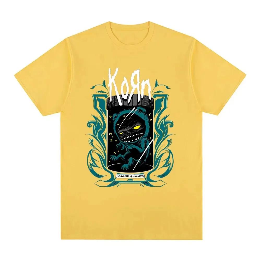 

Футболка рок-группы 90-х Korn, металл, готика, мужская, женская, винтажная, оверсайз, уличная одежда, летняя, 100% хлопок, с коротким рукавом 4XL