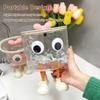Cartoon Big Eyes Desktop Storage Box Mini Cosmetic Storage Box  Desktop Organization