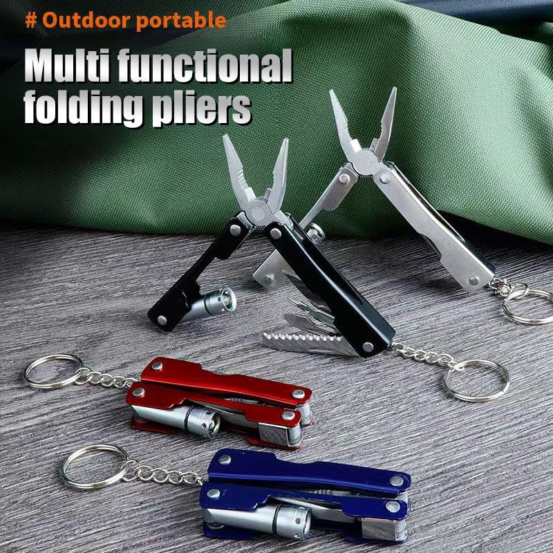Camping Gear Outdoor Survival Stainless Steel 9 In 1 Portable Multi Tool Plier Camping Accessories Portable