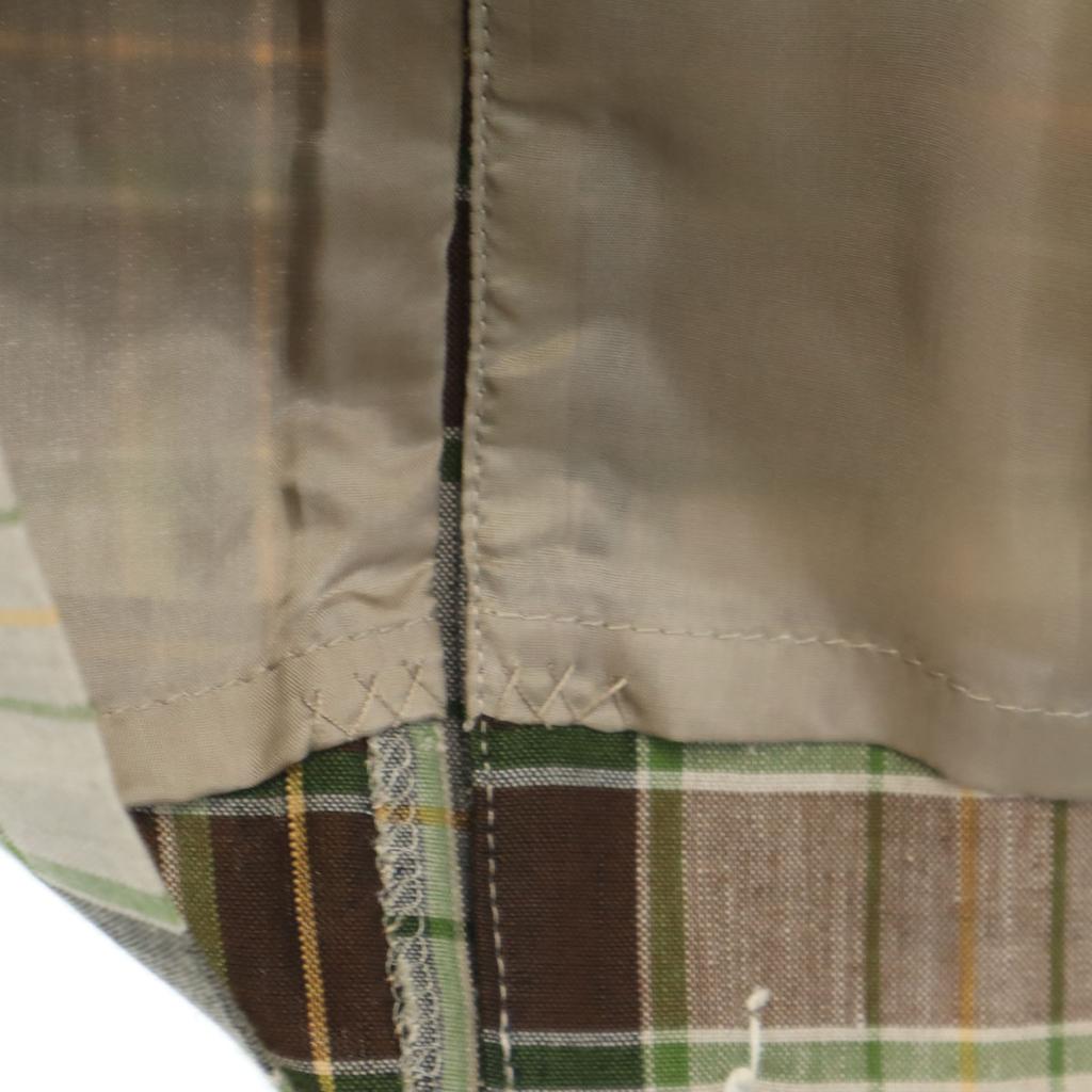 unused Burberrys 90s Linen Blend Old Check Pattern Mimole length Tight Skirt Women Used