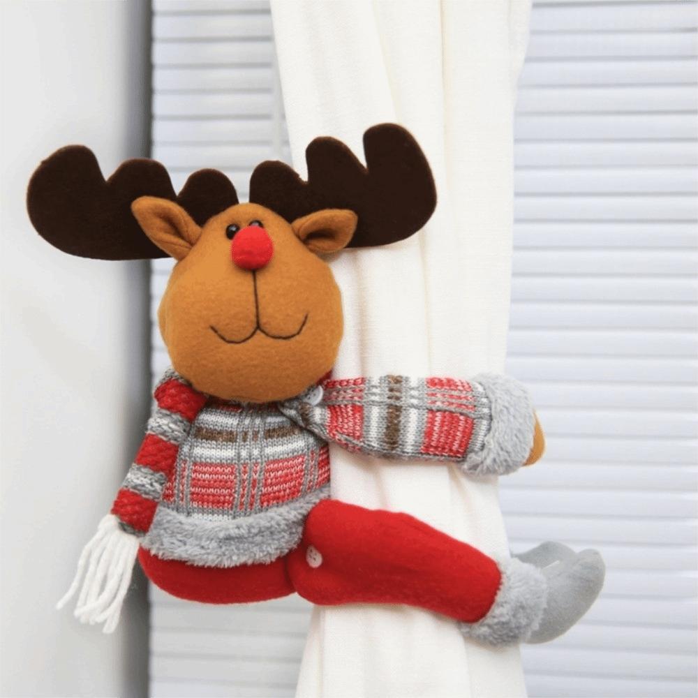 Plush Window Curtain Buckles Magic Tape Curtain Strap New Christmas Curtain Tieback  Home Decor
