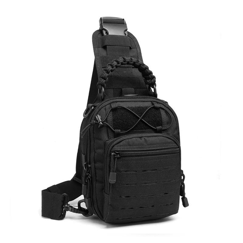 Men's Outdoor Chest Bag Camouflage Shoulder Bag Single Shoulder Backpack 900D Oxford Mountaineering Camping Fishing Hiking Molle
