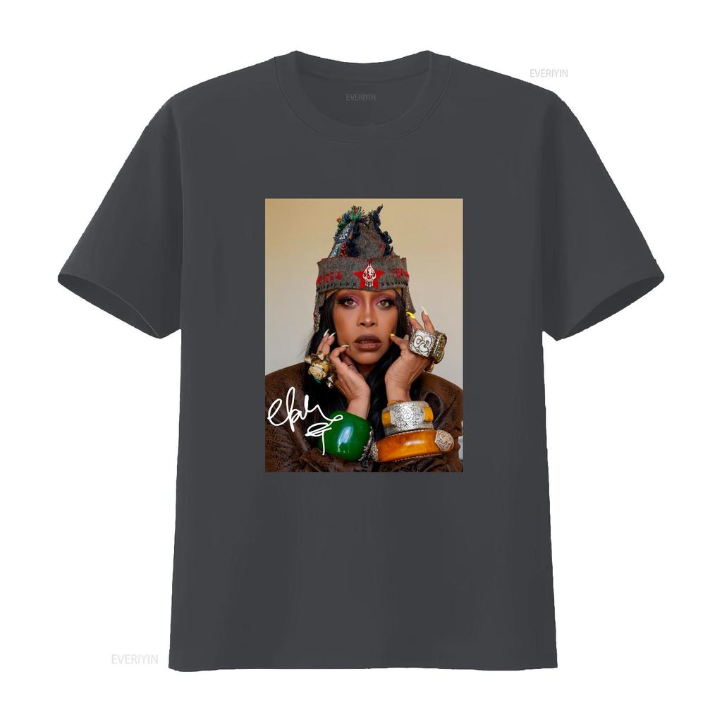 poster Erykah Badu signature T shirt black Short sleeve All sizes S 5Xl 1F920 vintage Washed Breathable designer clothes