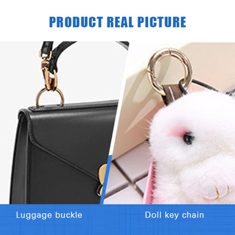1PCS Double O Pening Swivel Keychain Clips Round Spring Clasp Hooks Snap Rings For Lanyards Crafts Camping Hiking Gift