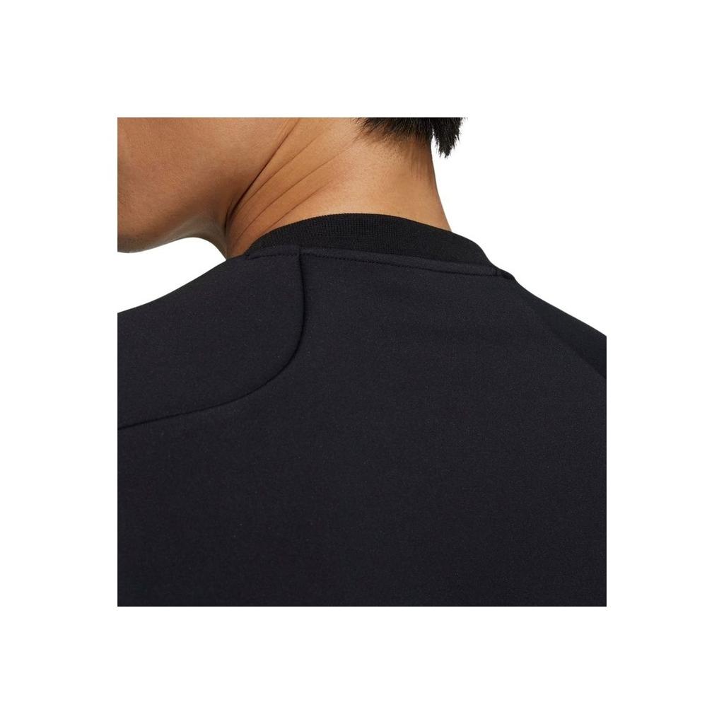 Adidas Loose Fit Sports Pullover Sweatshirt With Zip Pockets Men Tops Black H39295