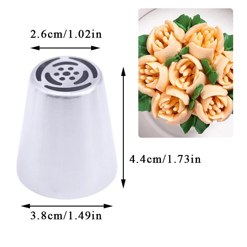 Cake Decorating Tools Flower Icing Piping Nozzle Cream Cupcake Baking Accessories 3pcs Icing Rose Pastry Nozzles