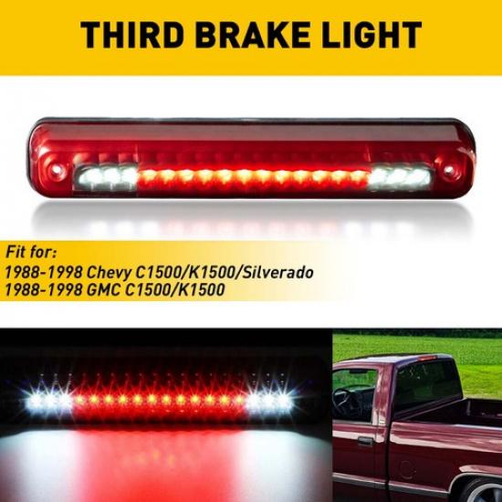 Red For 1988-1998 Chevy CK1500 Silverado GMC  LED 3rd Brake Light Cargo Lamp EA