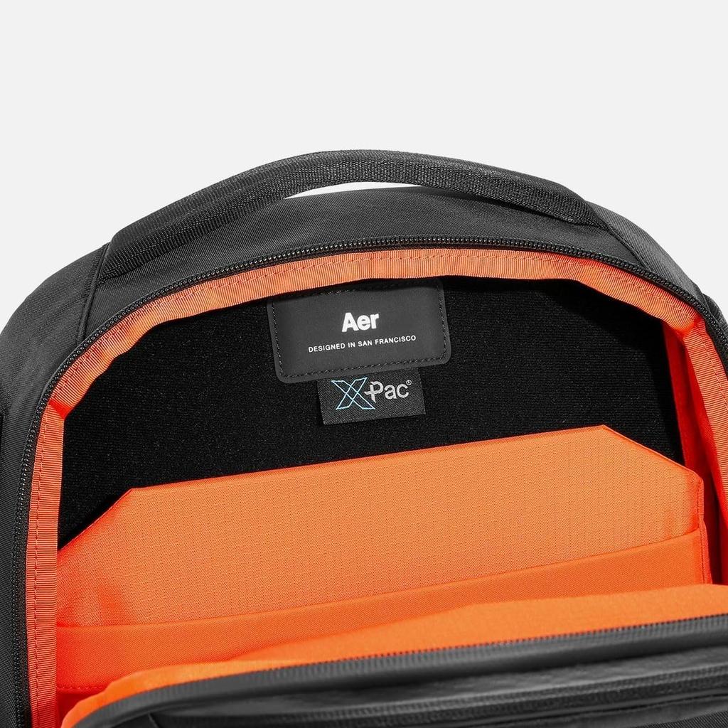 Air Slim Pack 2 X-Pac Tech Collection 39019 Black Backpack, BusinessCasual, Men's, Waterproof, Water-Repellent, Lightweight Nylon