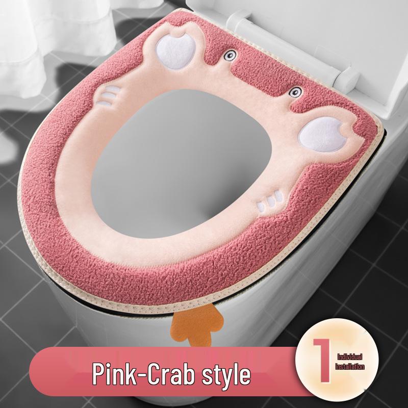 Waterproof Cute 4-Season Toilet Seat Cushion with Zipper