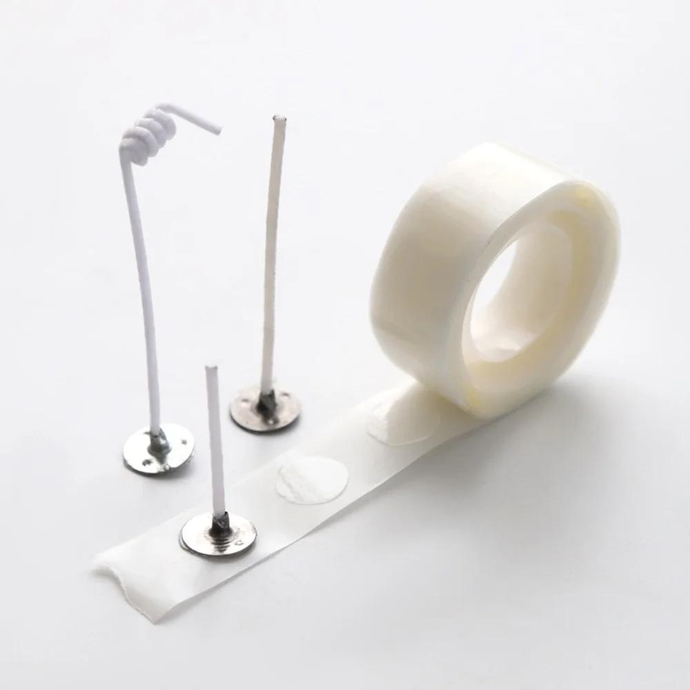 1roll Sided Tape Candle Wick Stickers Adhesive Plastic Wax Fixed Base Holder Stand DIY Candles Balloon Double Sided Paste Stick