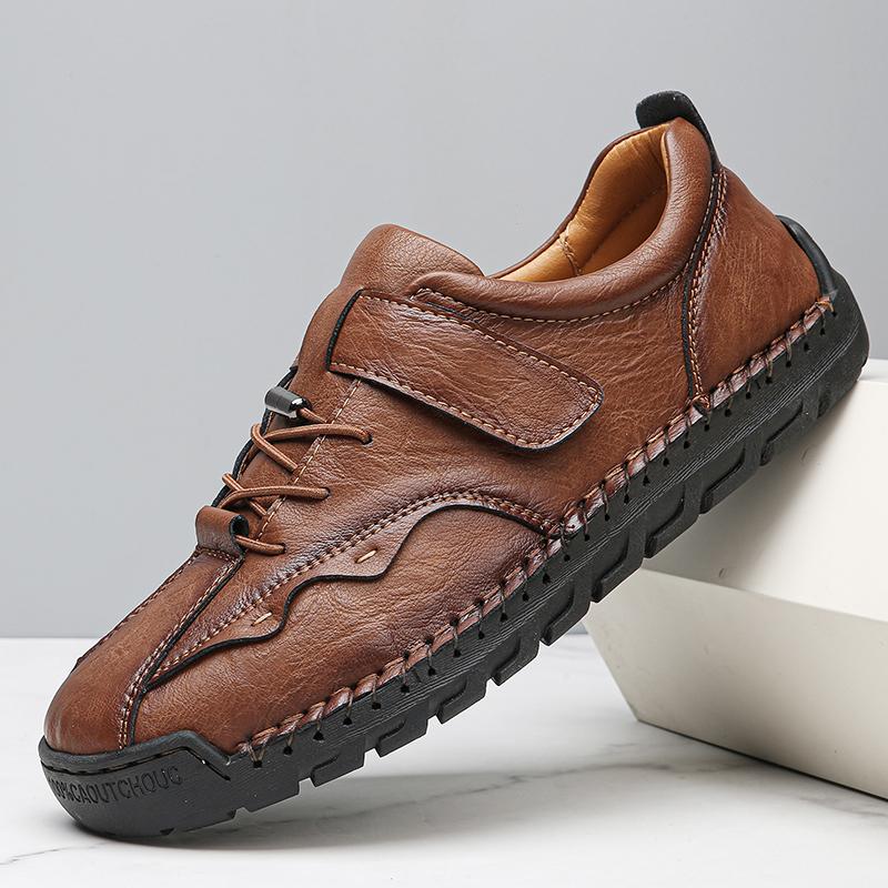 Men's Retro Casual Shoes Large Size Genuine Leather Handmade Casual Shoes Light Shoes