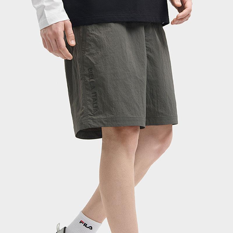 FILA Original Letter Print Mountain Outdoor Woven Casual Shorts Men shorts Honey-Gray F51M429801FDY