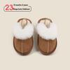 Autumn/Winter Fleece-Lined Cotton Slippers for Toddlers - Warm Walking Shoes for Boys and Girls