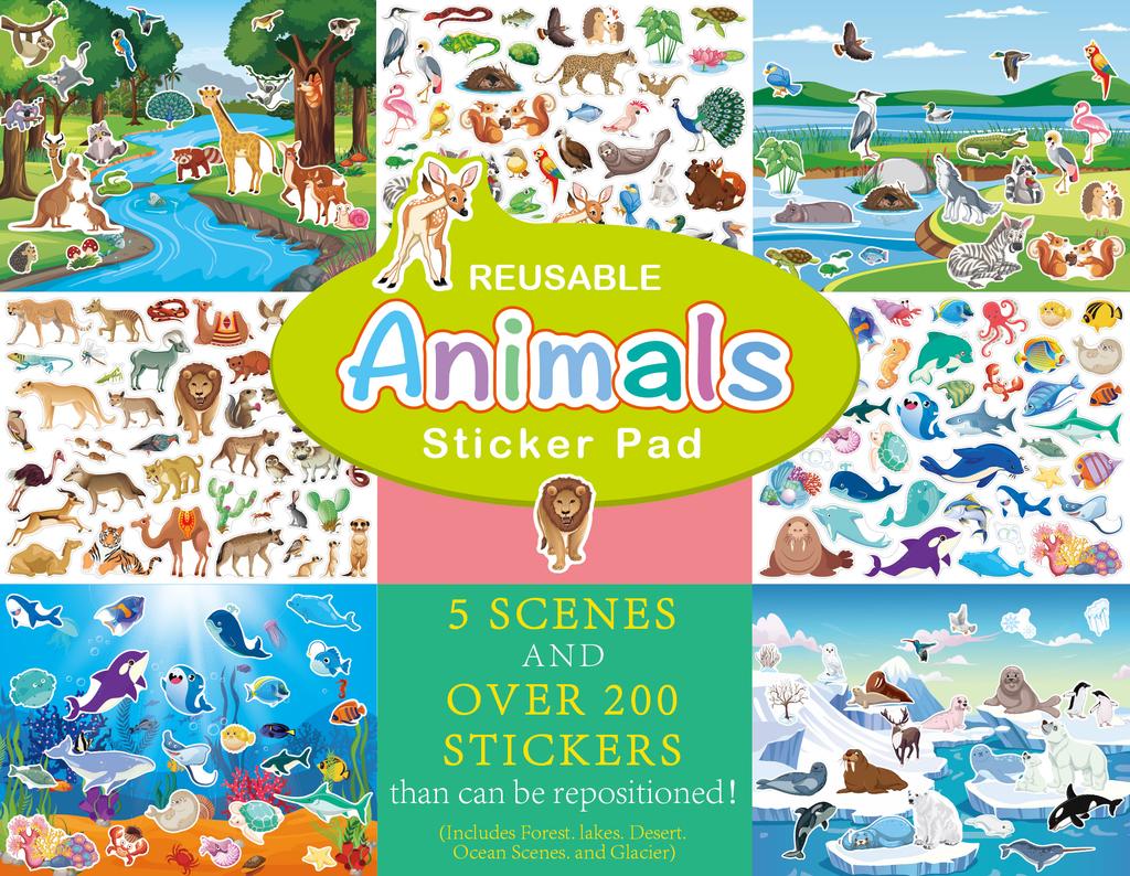High-Quality Over High-Quality 200Pcs High-Quality Children High-Quality Scenes High-Quality Stickers High-Quality Reusable Self-assembly