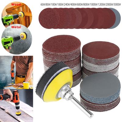 12-142Pcs Sandpaper Sanding Disc Pad For Drill Grinder Abrasive Sheets Rotary Tools Accessories Metal Wood Polish Sanding Sheet