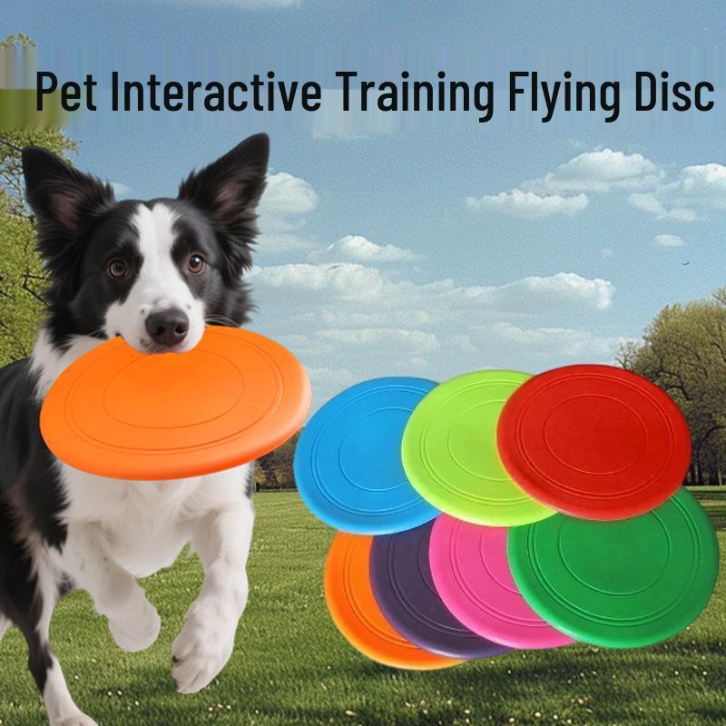 Bite-Resistant Soft Frisbee Disc for Dogs - Ideal for Training Border Collies, Golden Retrievers, Labradors, and Other Medium to Large Breeds