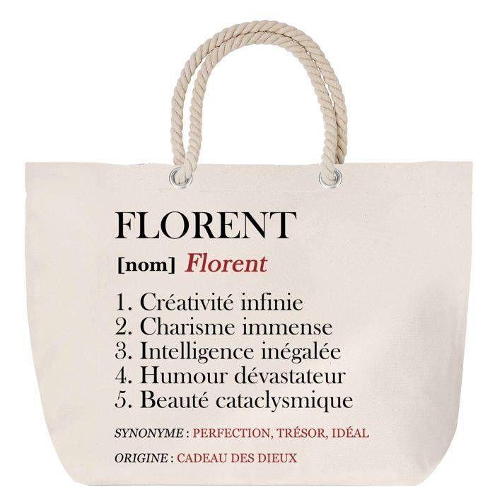 Sac de plage - PLANETEE - Florent - Grand format - Coton - Personnalisable