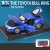 1/32 Scale Toyota GR SUPRA Sports Diecast Car Model Toy, Pull Back Toy Vehicle with Sound and Light for Kids Toddler Boys Girls Gift Collection