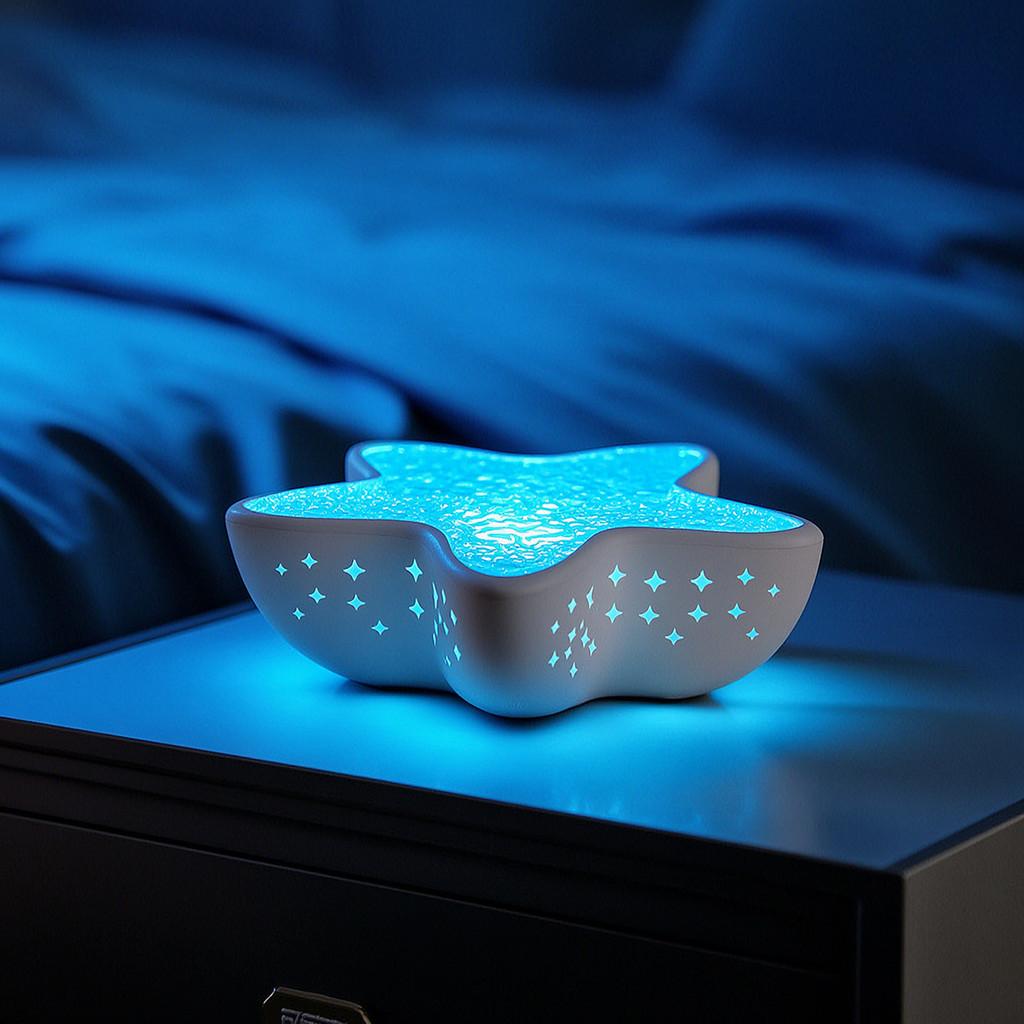 Ocean Star Projector Night Light With Gradual Color Change For Bedroom Decor And Romantic Gifts
