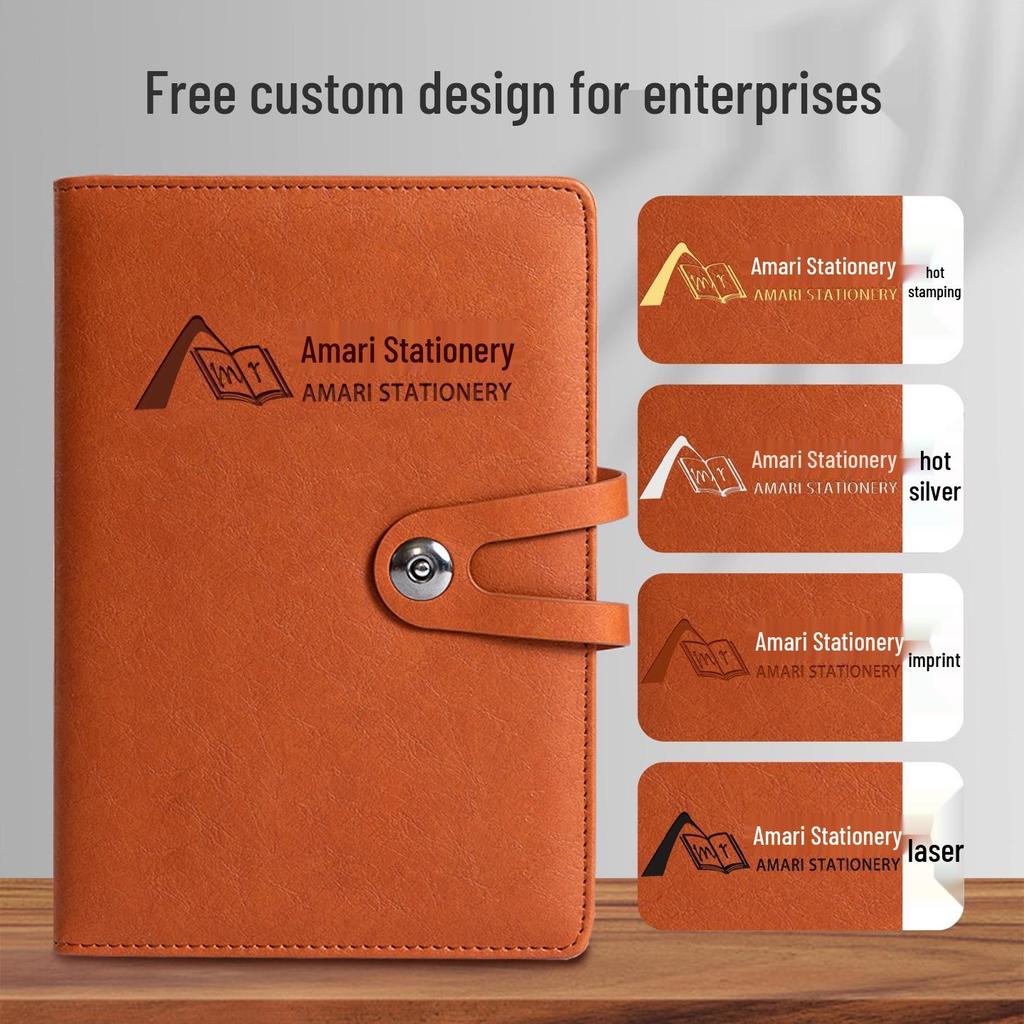 A5 Custom Logo Engraved Thickened Business Office Notebook