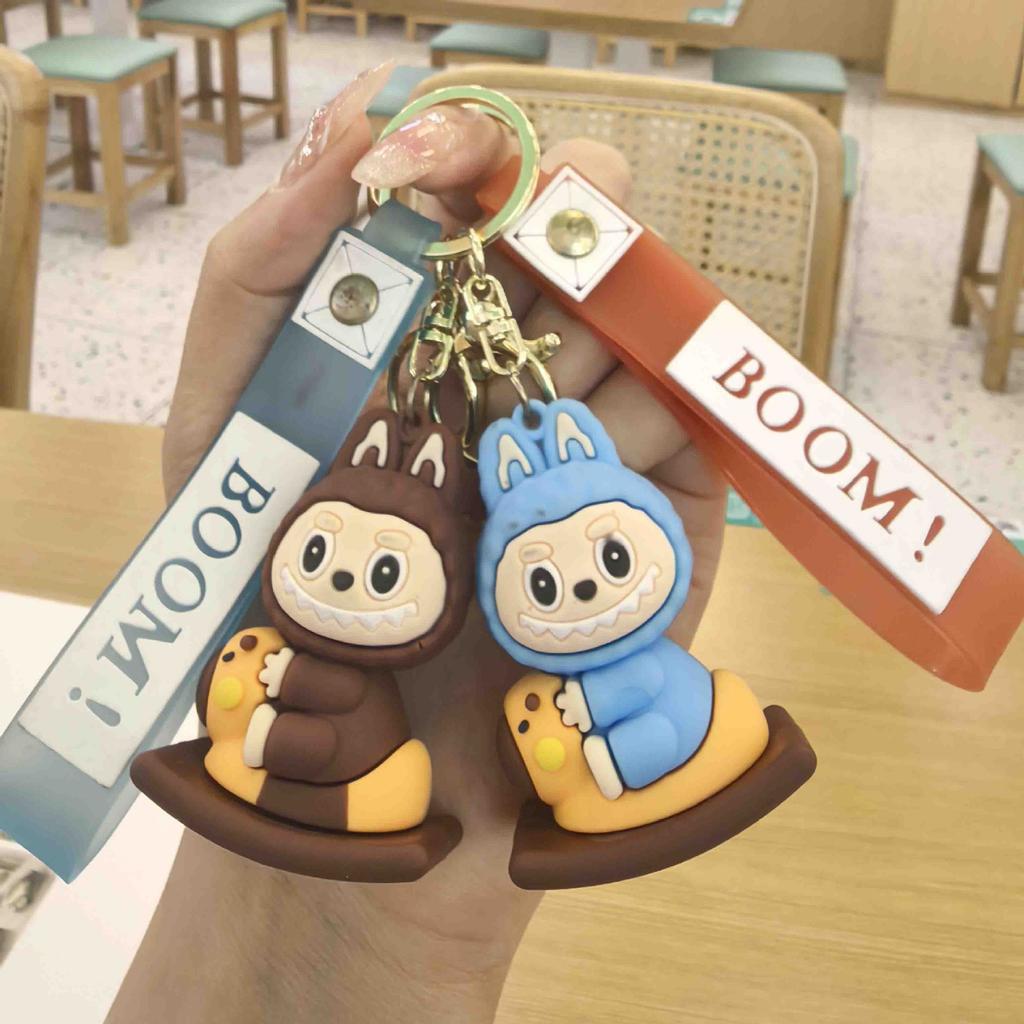Sheep Keychain Creative Silicone Doll Pendant Car Key Chain Accessories