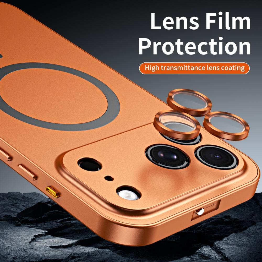 Original Aluminum Metal Frame For Magsafe Case For iPhone Air 16 17 Pro Max Magnetic Charge Shockproof PC Case for iPhone 17 16